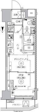 クオリタス門前仲町 202 間取り図