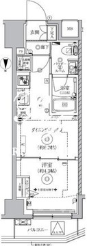 クオリタス門前仲町 602 間取り図