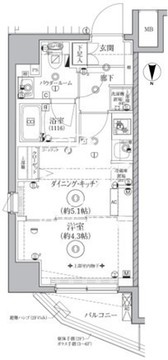 クオリタス門前仲町 304 間取り図