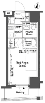 パークキューブ笹塚 1105 間取り図