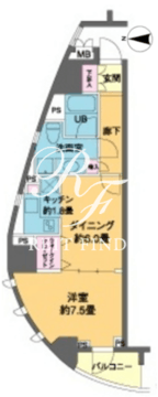 カスタリア池袋 1304 間取り図