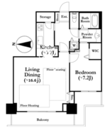 河田町ガーデン 1-214 間取り図