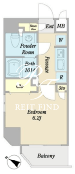 キグナスハウス神田神保町 702 間取り図