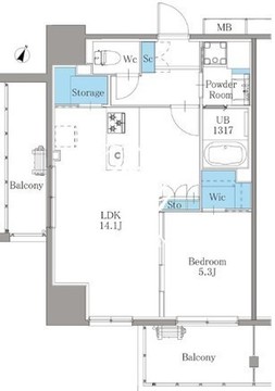 南麻布仙台坂レジデンス 503 間取り図
