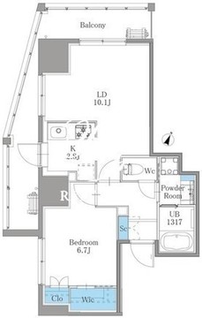 南麻布仙台坂レジデンス 704 間取り図