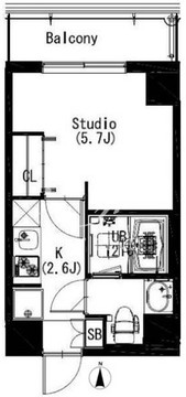 エスティメゾン戸越 411 間取り図