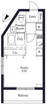 ラペルラ柿の木坂 306 間取り図