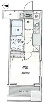 レジディア蒲田 612 間取り図