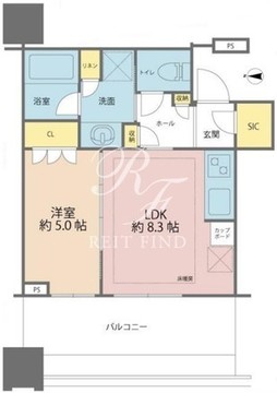白金ザ・スカイ E-7F1 間取り図