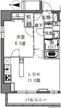 エスレジデンス新御徒町ウエスト 1001 間取り図