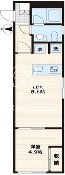 フレア四谷 101 間取り図