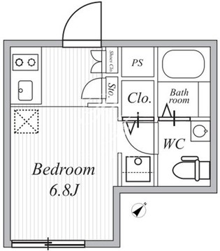 アスティーレ三軒茶屋4 102 間取り図