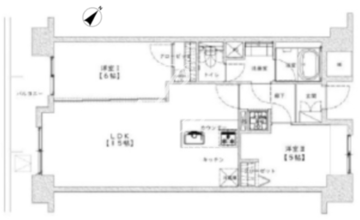 プライムアーバン目黒リバーフロント 1302 間取り図