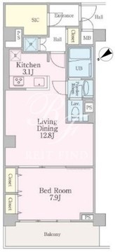 グラマシー恵比寿 312 間取り図