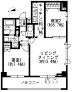 レジディア四谷三丁目 805 間取り図
