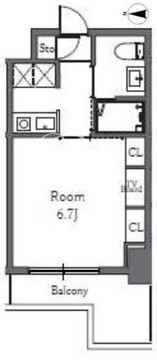 Totsu Residence Shiba 1008 間取り図