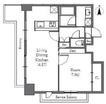 Totsu Residence Shiba 909 間取り図