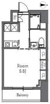 Totsu Residence Shiba 1002 間取り図
