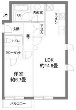 カスタリア西麻布霞町 203 間取り図