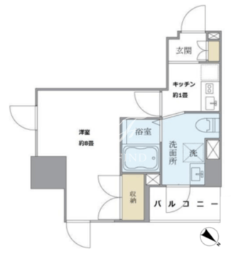 プランドール水天宮 205 間取り図
