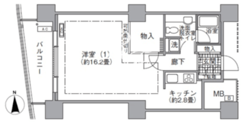アクティ汐留 1408 間取り図