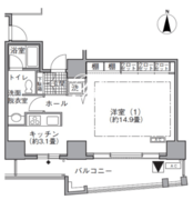 アクティ汐留 808 間取り図