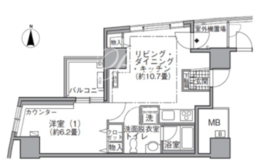 アクティ汐留 1320 間取り図