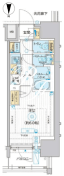 エスタート品川南大井 418 間取り図