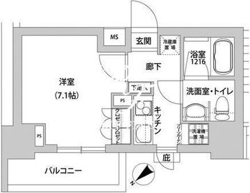 メトロステージ上野 1206 間取り図