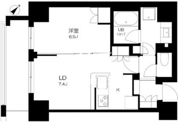 プライマル勝どき 403 間取り図