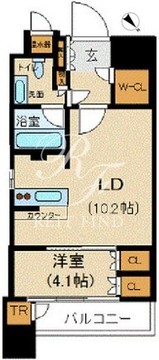 カスタリア銀座3 1401 間取り図