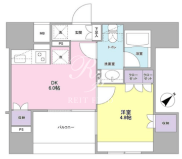コンフォリア池袋DEUX 704 間取り図