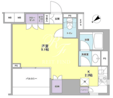 コンフォリア池袋DEUX 901 間取り図