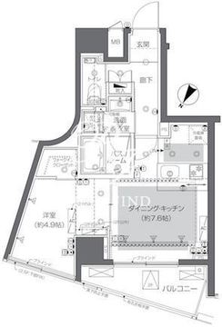 ズーム渋谷神山町 501 間取り図