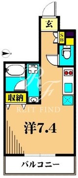 プライマル品川西大井 402 間取り図