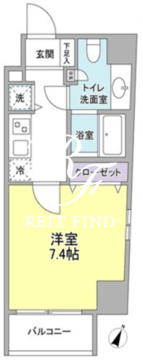 アリエルズ赤坂 202 間取り図