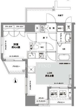 コンフォリア芝公園 1201 間取り図
