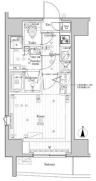プレミアムキューブG市谷甲良町 503 間取り図