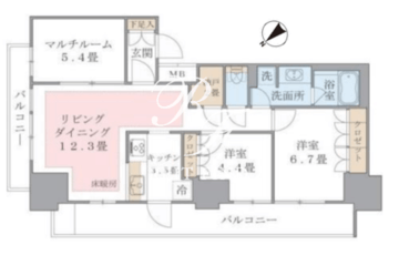 ブリリアイスト東雲キャナルコート 901 間取り図