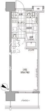 パークハビオ渋谷神山町 802 間取り図