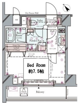 コンシェリア門前仲町SAKURA PROMENADE 206 間取り図