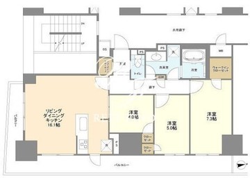 ＢＬＥＳＳ蔵前 1107 間取り図