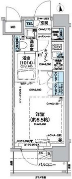 レジディア蒲田5 909 間取り図
