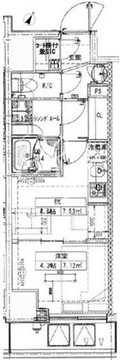 ルネサンスコート築地 202 間取り図