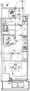 ルネサンスコート築地 1002 間取り図