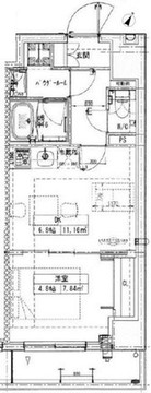 ルネサンスコート築地 203 間取り図