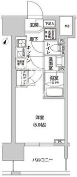 ラクラス幡ヶ谷 1003 間取り図