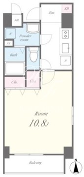 ブルーアース品川 202 間取り図