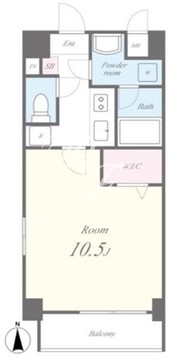 ブルーアース品川 401 間取り図