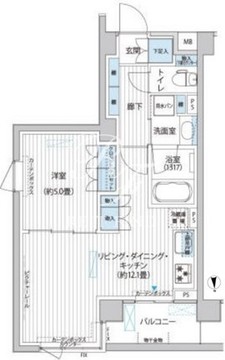 カスタリア目黒平町 209 間取り図